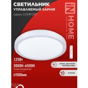 Светильник светодиодный COMFORT SAPHIR 125Вт 3000-6500К 10000лм 230В 500х115мм с пультом ДУ IN HOME 4690612059549