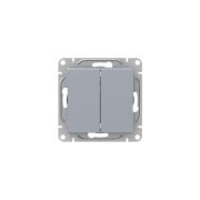 Выключатель 2-кл. СП Эпика механизм алюм. EKF UP1-SWA-20