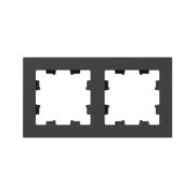 Рамка 2-м Эпика пластик черн. EKF UP1-FPB-02