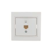 Розетка компьютерная 1-м СП Mira RJ45 бел./бел. LEZARD 701-0202-139