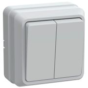 Выключатель 2-кл. ОП Октава 10А IP20 ВС20-2-0-ОБ 250В бел. GENERICA EVO20-K01-10-DC