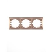 Рамка 3-м Mira горизонт. свет. корич. LEZARD 701-3100-148