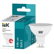 Лампа светодиодная 5Вт MR16 софит 4000К нейтр. бел. GU5.3 450лм 230-240В IEK LLE-MR16-5-230-40-GU5