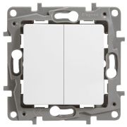 Переключатель 2-кл. СП Etika Plus 10А IP20 250В 10AX безвинтов. зажимы механизм бел. IEK 672212