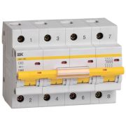 Выключатель автоматический модульный 4п C 63А 10кА ВА47-100 KARAT IEK MVA40-4-063-C