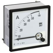 Амперметр Э47 72х72мм 50А кл. точн. 1.5 IEK IPA10-6-0050-E