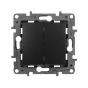 Выключатель 2-кл. СП Etika 10А IP20 250В 10AX авт. зажимы механизм антрацит IEK 672602