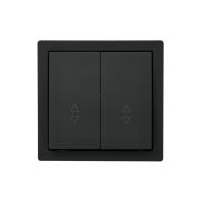 Выключатель проходной 2-кл. ОП LETO черн. бархат LEZARD 752-4200-106